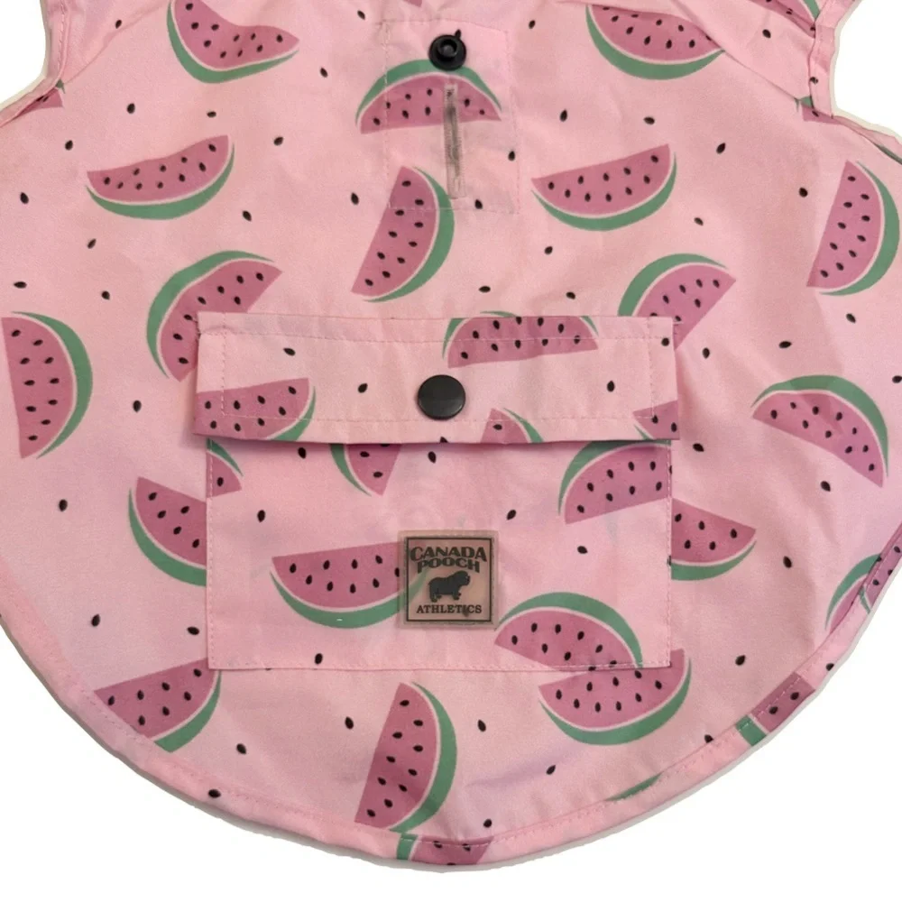 Canada Pooch Watermelon Pink Raincoat Small